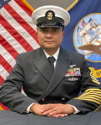 (Jan. 31, 2023) Official photo of Master Chief Petty Officer Theo Iman. (U.S. Navy photo)