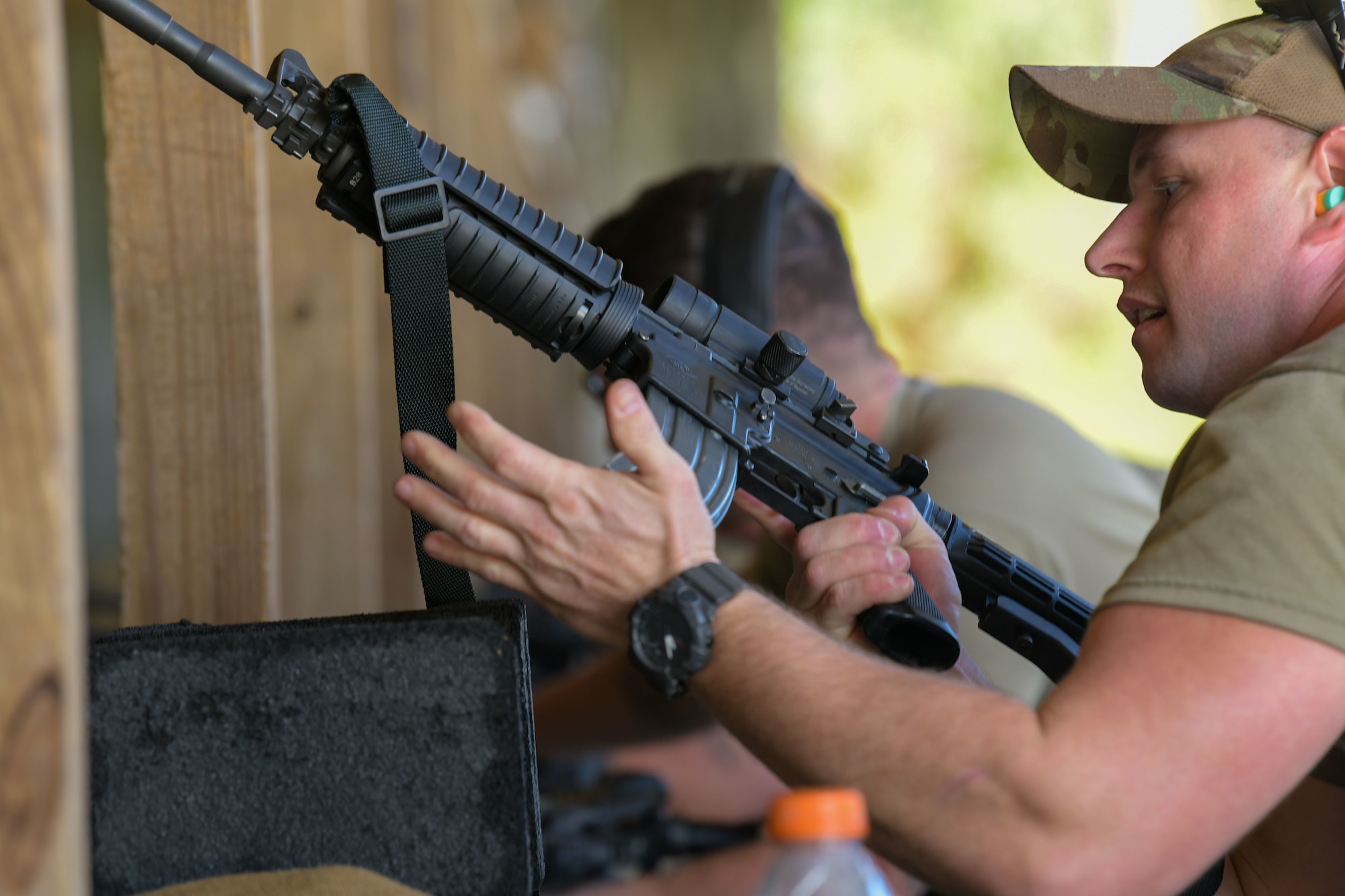 Members of the 172nd Airlift Wing, Jackson, Mississippi, Resource Protection Team qualified on the M18 pistol and M4 rifle at the Combat Readiness Training Center, Gulfport, Mississippi, December 6, 2022. The 172 RPT is a volunteer force, drawn from shops across the base, comprised of trained multi-capable augmentees to the 172nd Security Forces Squadron. U.S. Air National Guard photo by Staff Sgt. Jared Bounds