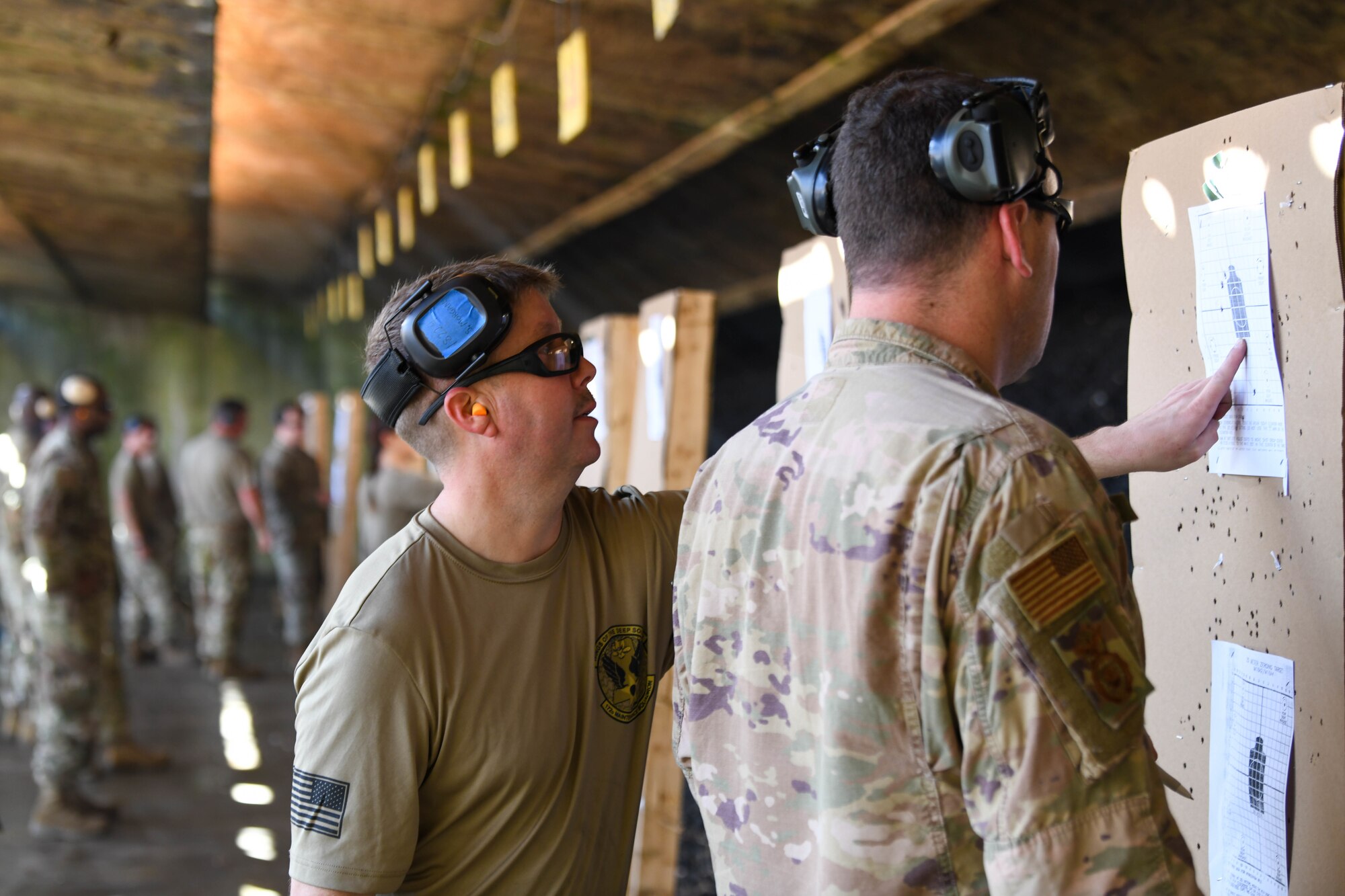 Members of the 172nd Airlift Wing, Jackson, Mississippi, Resource Protection Team qualified on the M18 pistol and M4 rifle at the Combat Readiness Training Center, Gulfport, Mississippi, December 6, 2022. The 172 RPT is a volunteer force, drawn from shops across the base, comprised of trained multi-capable augmentees to the 172nd Security Forces Squadron. U.S. Air National Guard photo by Airman 1st Class Shardae McAfee.