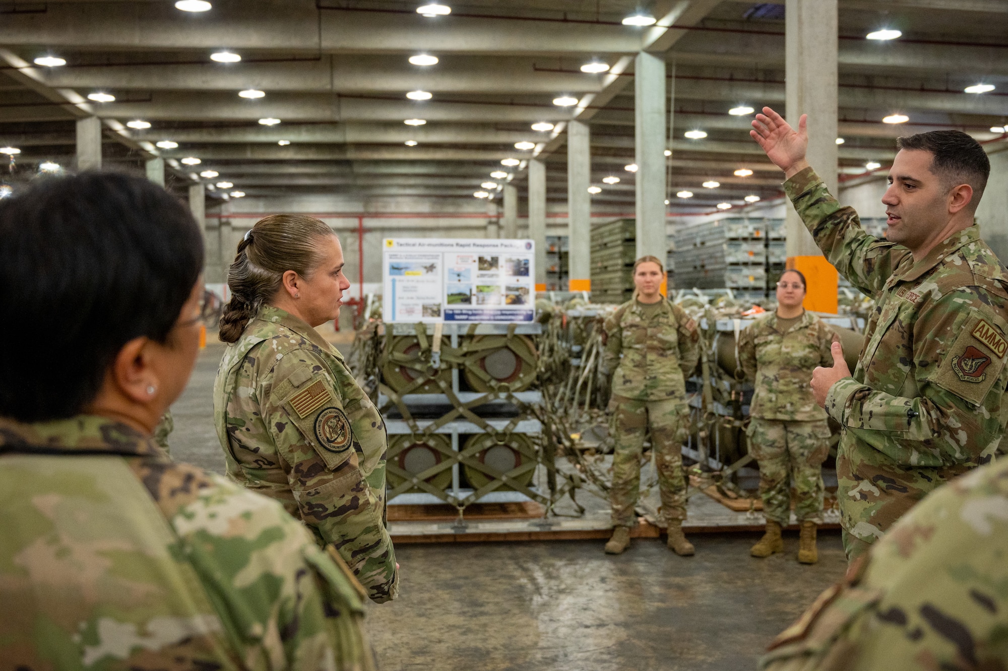 Airmen speak to each other