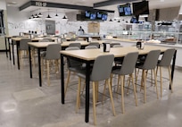 The Hunter Army Airfield Warrior Restaurant near Savannah, Georgia, recently received a full-scale renovation that included all new furniture via a contract awarded by the U.S. Army Engineering and Support Center, Huntsville’s Furnishings Program. (Photo by Chris Putman)