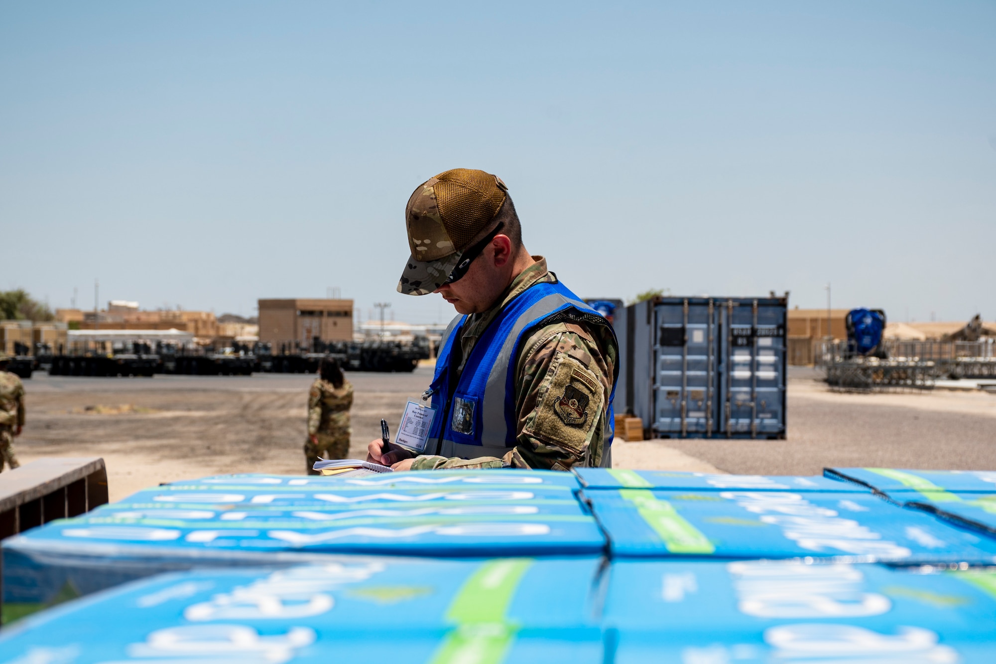 The pallet building exercise tested the boundaries of Agile Combat Employment (ACE) operations and the ability to pack up the base's essentials in a moment's notice.