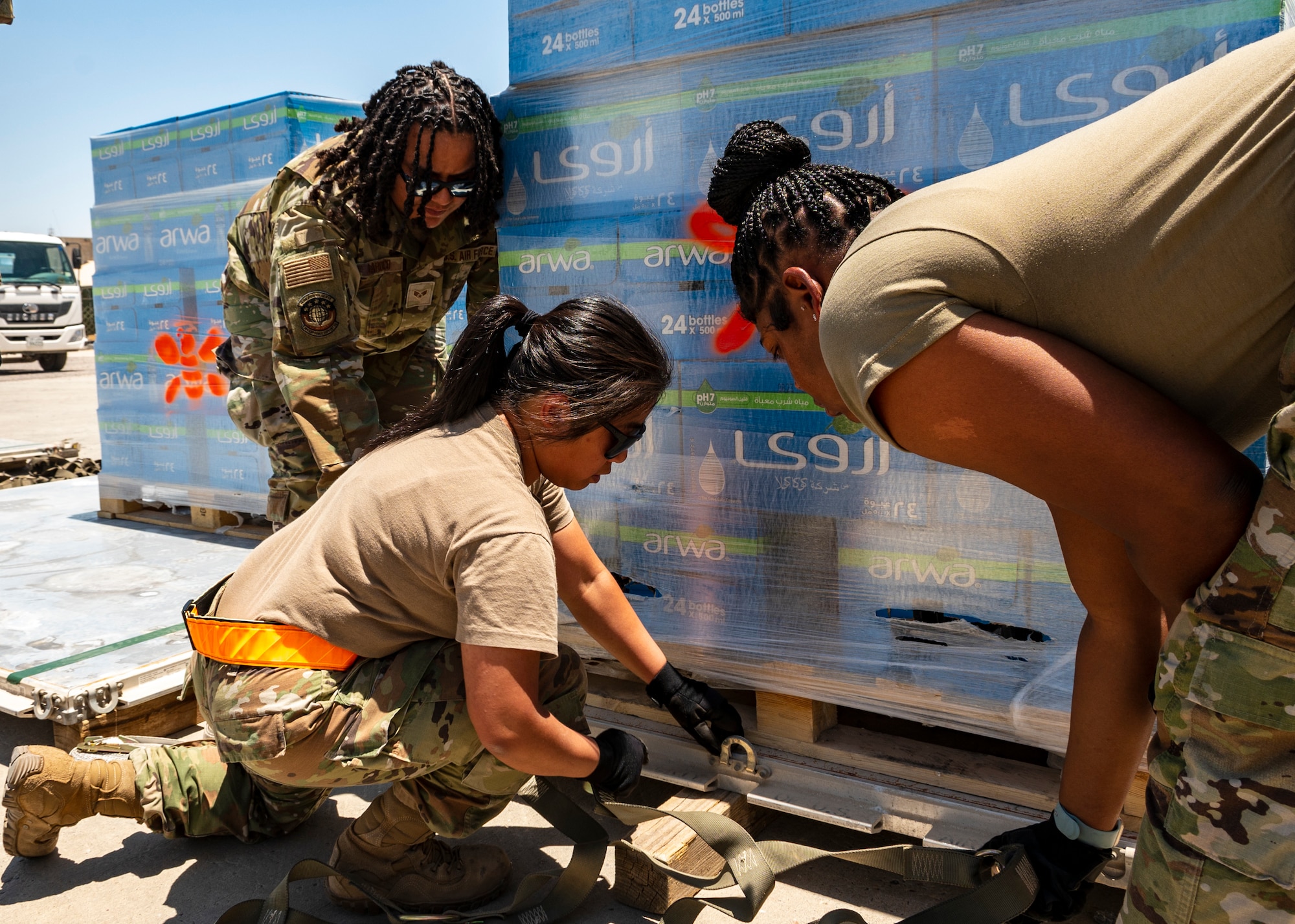 The pallet building exercise tested the boundaries of Agile Combat Employment (ACE) operations and the ability to pack up the base's essentials in a moment's notice.