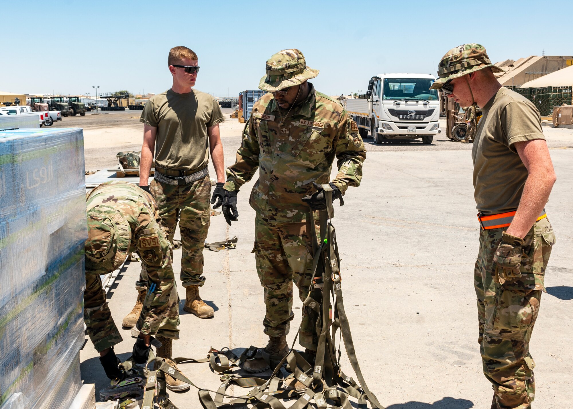 The pallet building exercise tested the boundaries of Agile Combat Employment (ACE) operations and the ability to pack up the base's essentials in a moment's notice.