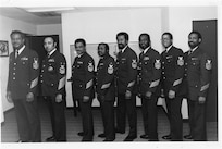 USCG African American trailblazing senior enlisted personnel at USCG HQ in 1984.