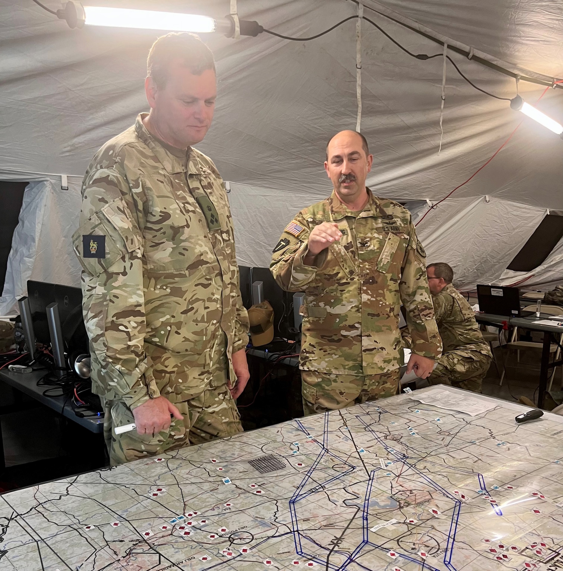 Soldiers of the 63rd TAB board a C-130 flown by the Kentucky Air Guard to fly back to Frankfort at the conclusion of the warfighter.