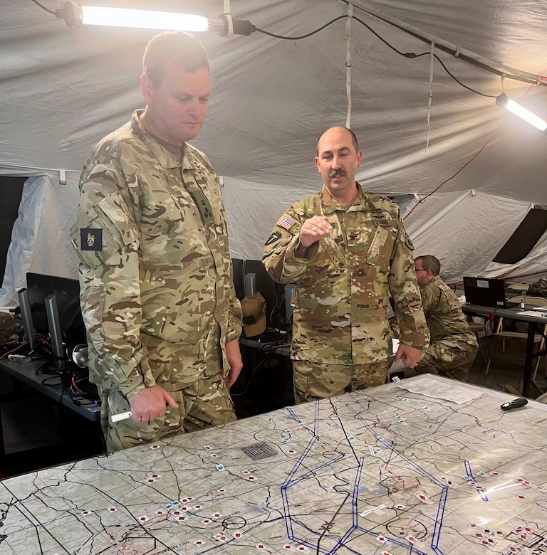 Soldiers of the 63rd TAB board a C-130 flown by the Kentucky Air Guard to fly back to Frankfort at the conclusion of the warfighter.