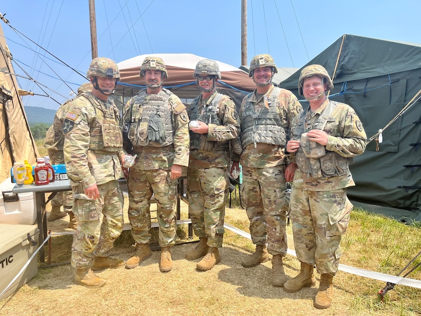 The Watering Hole was open for lunch daily during the warfighter and was a moral booster for the 63rd participants. The 63rd TAB participated in warfighter 23-05 as a combat aviation brigade supporting the III Corps.