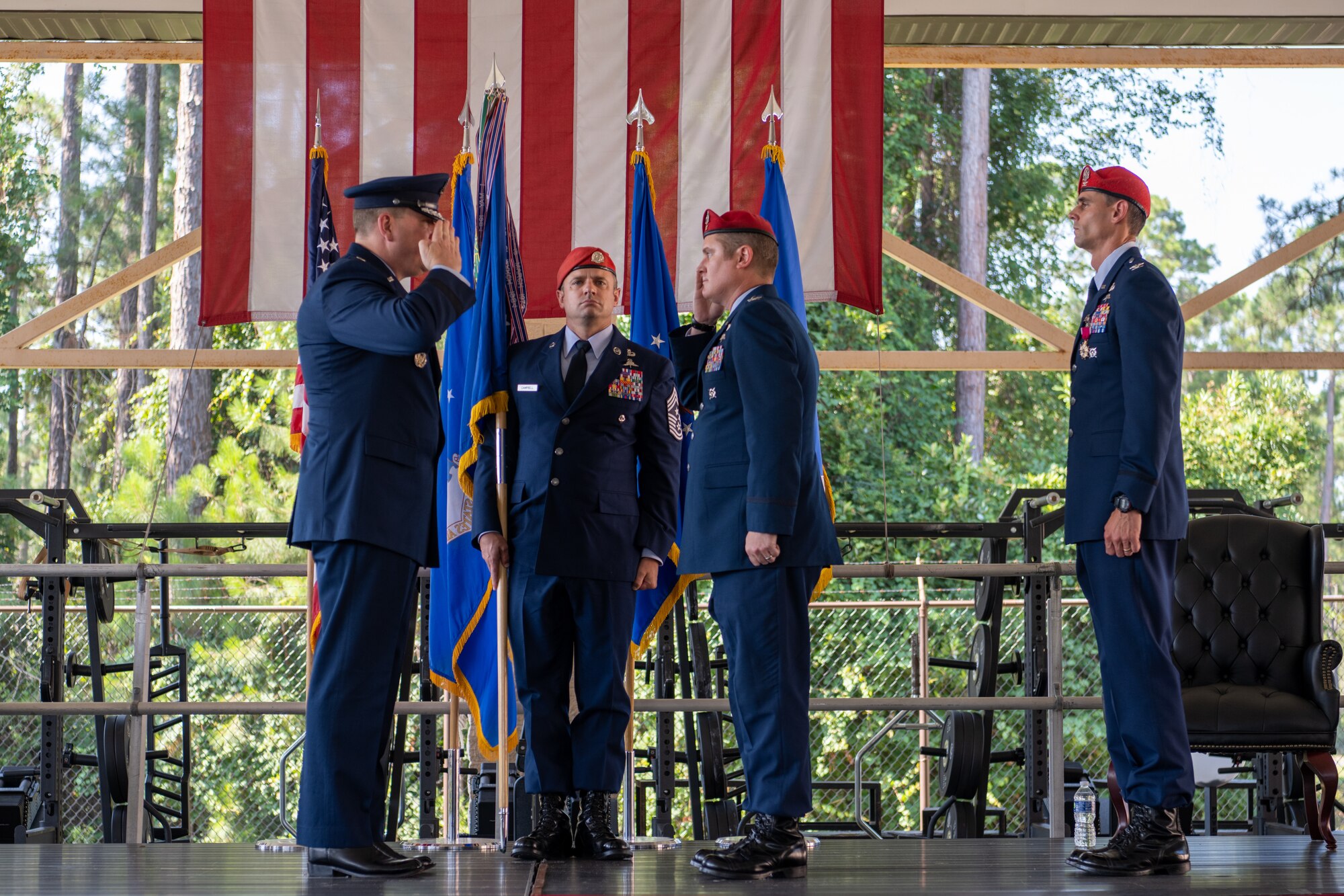 U.S. Air Force Col. Daniel L. Magruder assumes command of the 24th Special Operations Wing at Hurlburt Field, Florida, Jun. 29, 2023.