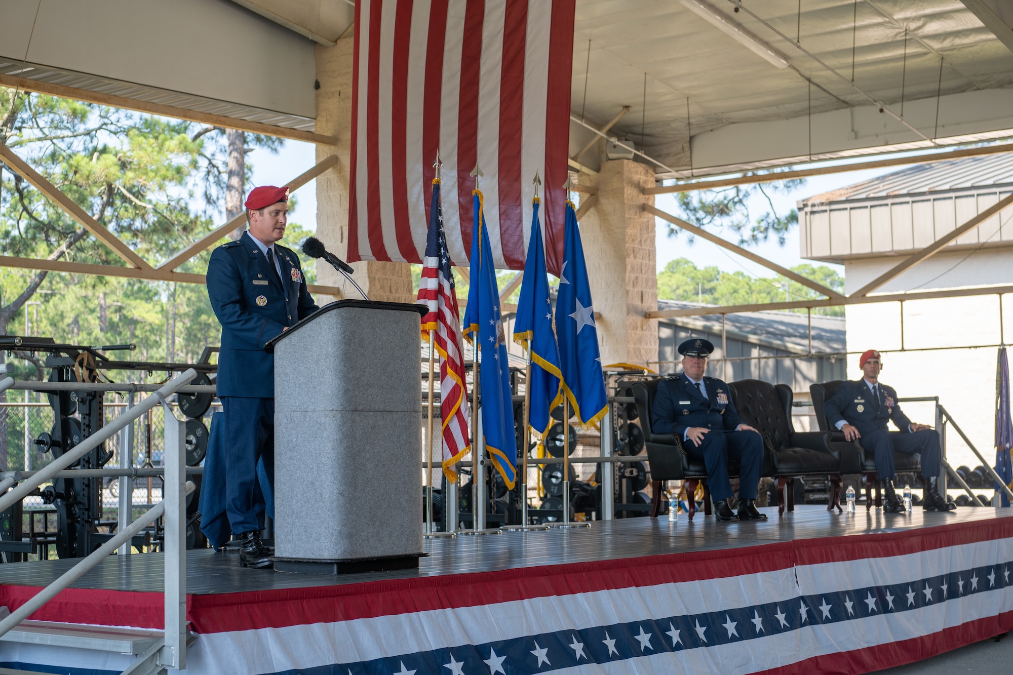 U.S. Air Force Col. Daniel L. Magruder assumes command of the 24th Special Operations Wing at Hurlburt Field, Florida, Jun. 29, 2023.