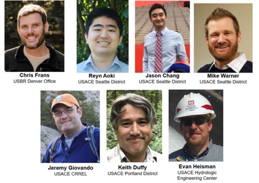 Photo collage of team members.
