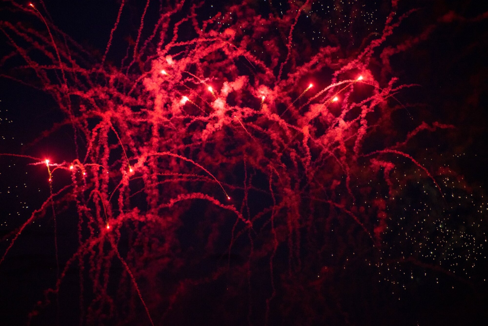 Fireworks light the sky to conclude Super Saber Day at Spangdahlem Air Base, Germany, July 2, 2023.