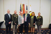 From Left to Right: Retired Chief Warrant Officer 5 Joel Fitz; Department of the Army Criminal Investigation Division, Division Warrant Officer, Chief Warrant Officer 5 Paul Arthur; Barbara Surian, Guy Surian, T.L. Williams, and Chief Warrant Officer 4 Angela J. Rulewich.