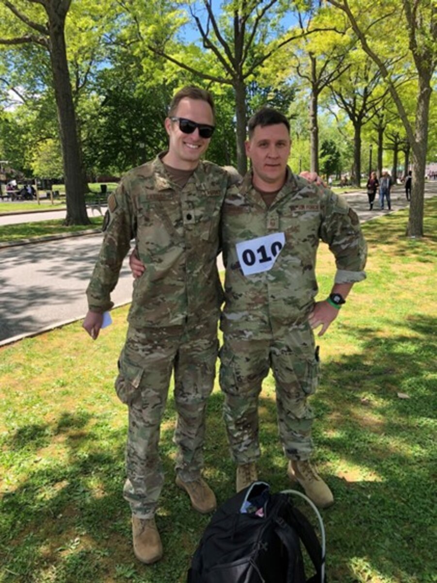 Photo of two people posing for a photo.