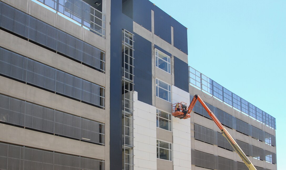 The nearly complete, seven-story parking structure is pictured June 28 at the Veterans Affairs San Diego Health Care System campus.