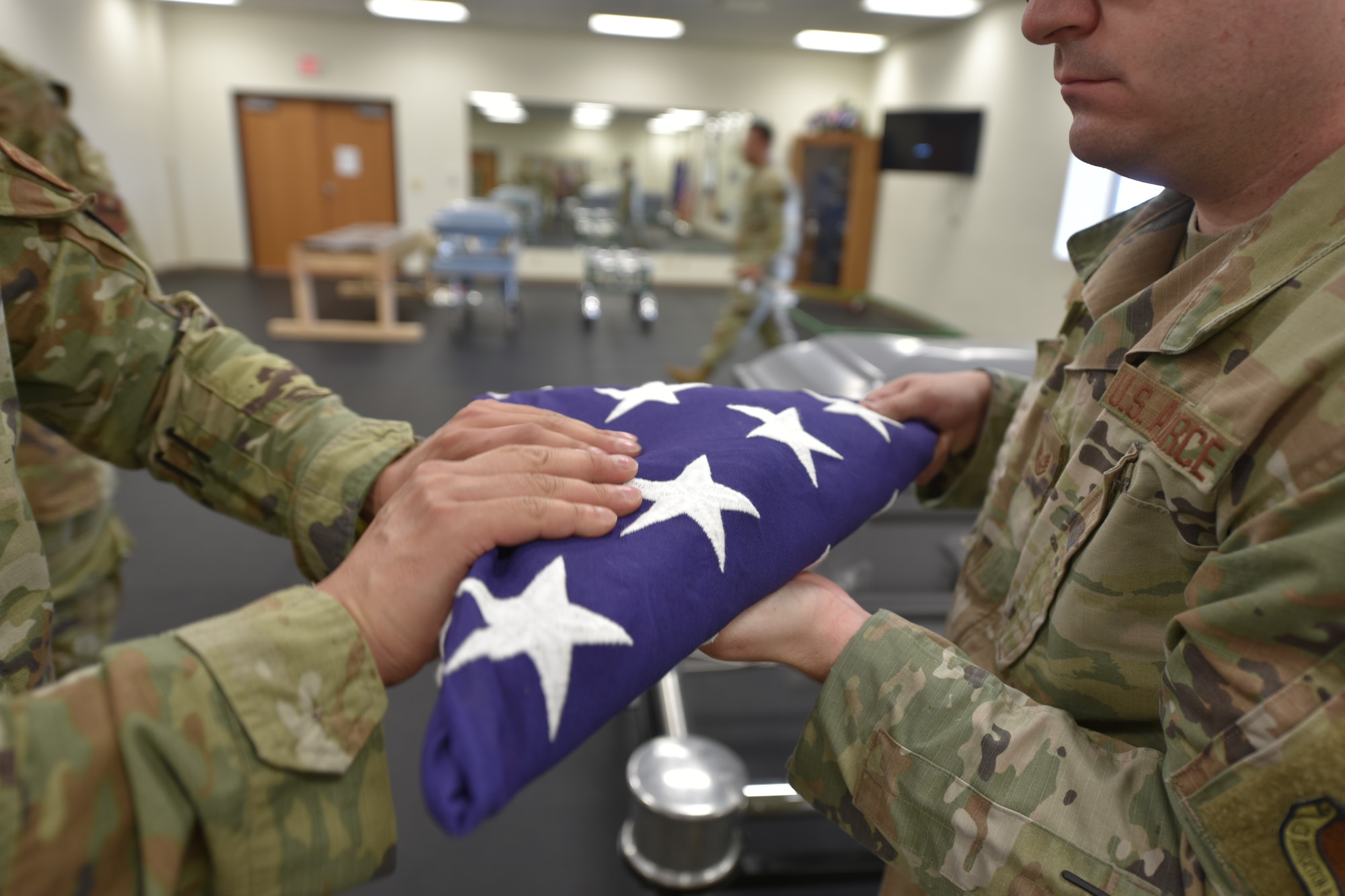 U.S. Air Force Honor Guard members practice ceremonial maneuvers June 7, 2023 at Sheppard Air Force Base. The Sheppard Honor Guard covers 23 counties in Texas and Oklahoma.