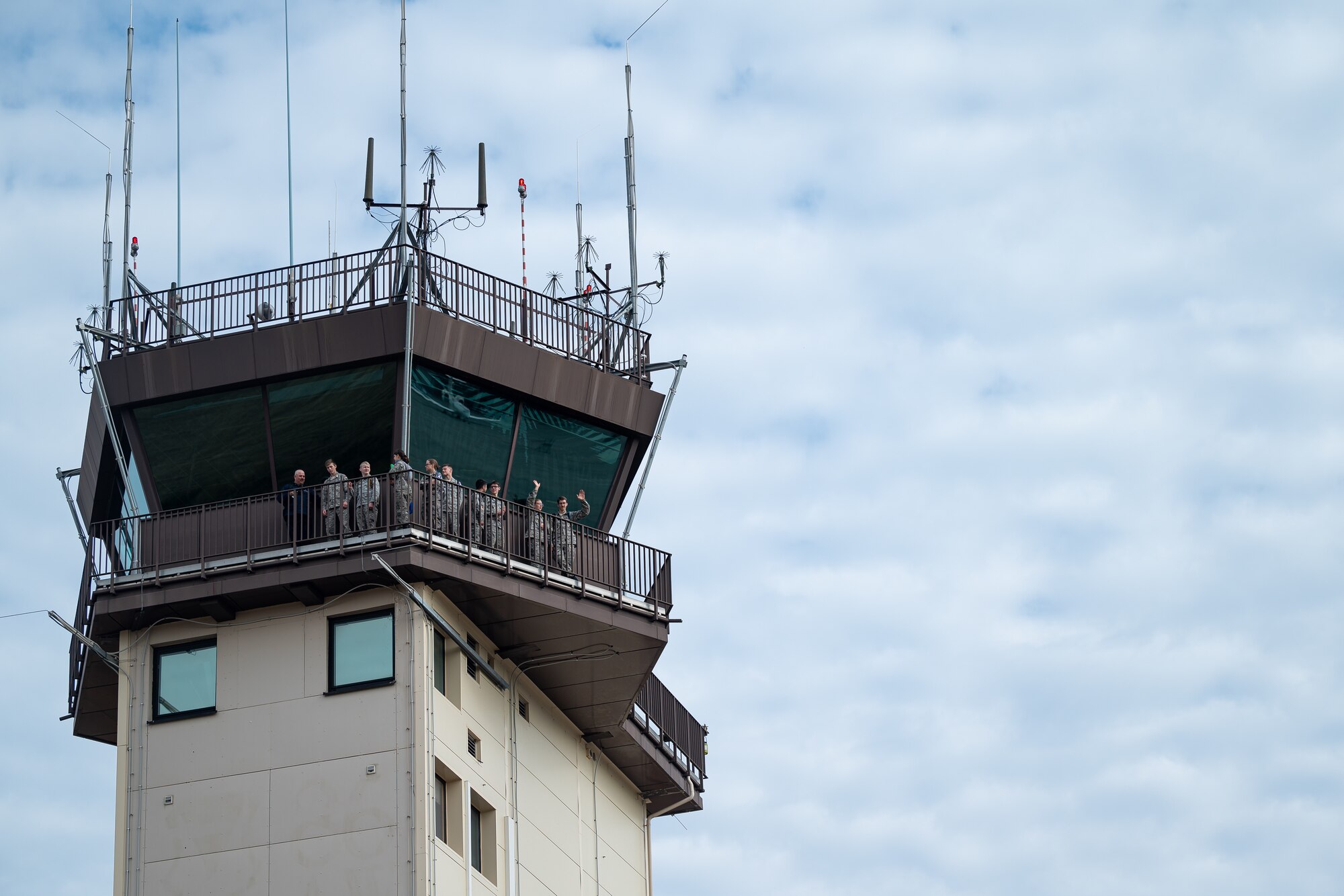 people look off tower