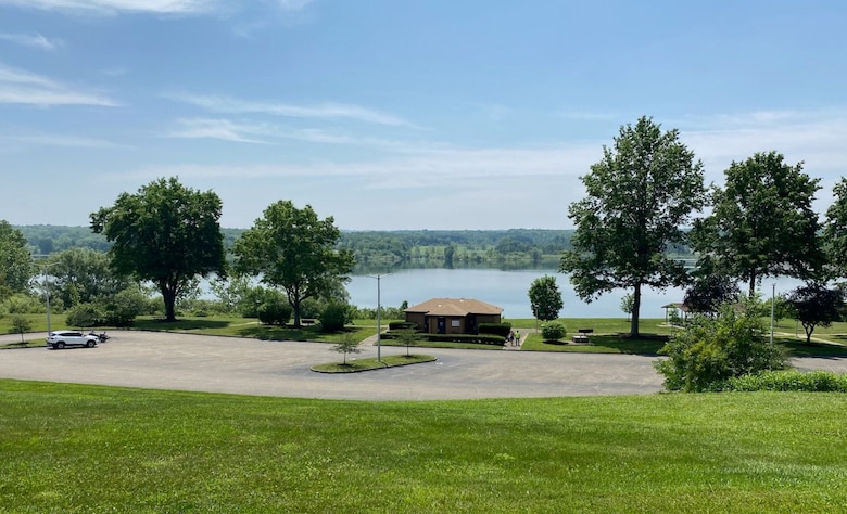 The Woodcock Creek Lake overlook area in 2023.