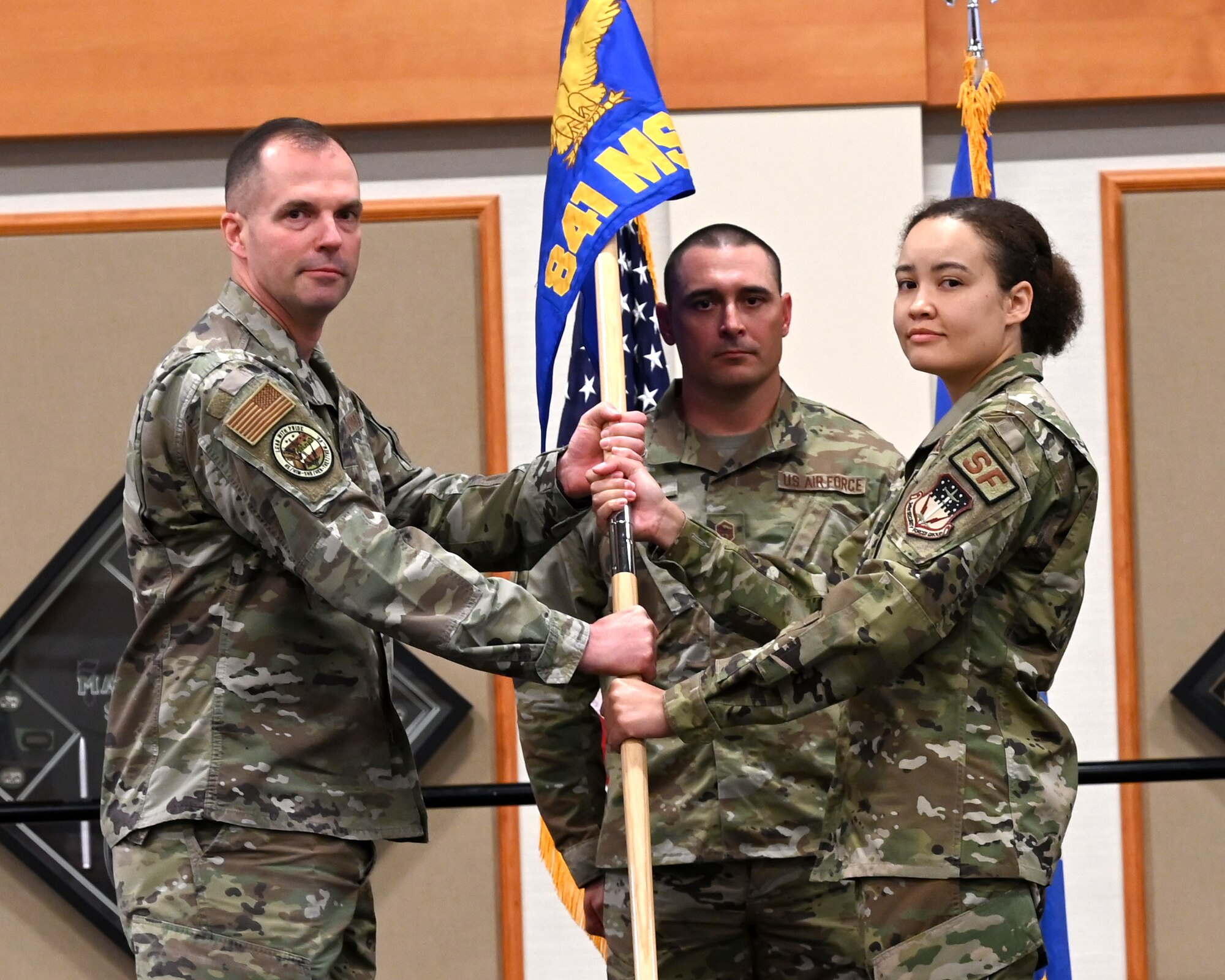 A change of command ceremony.