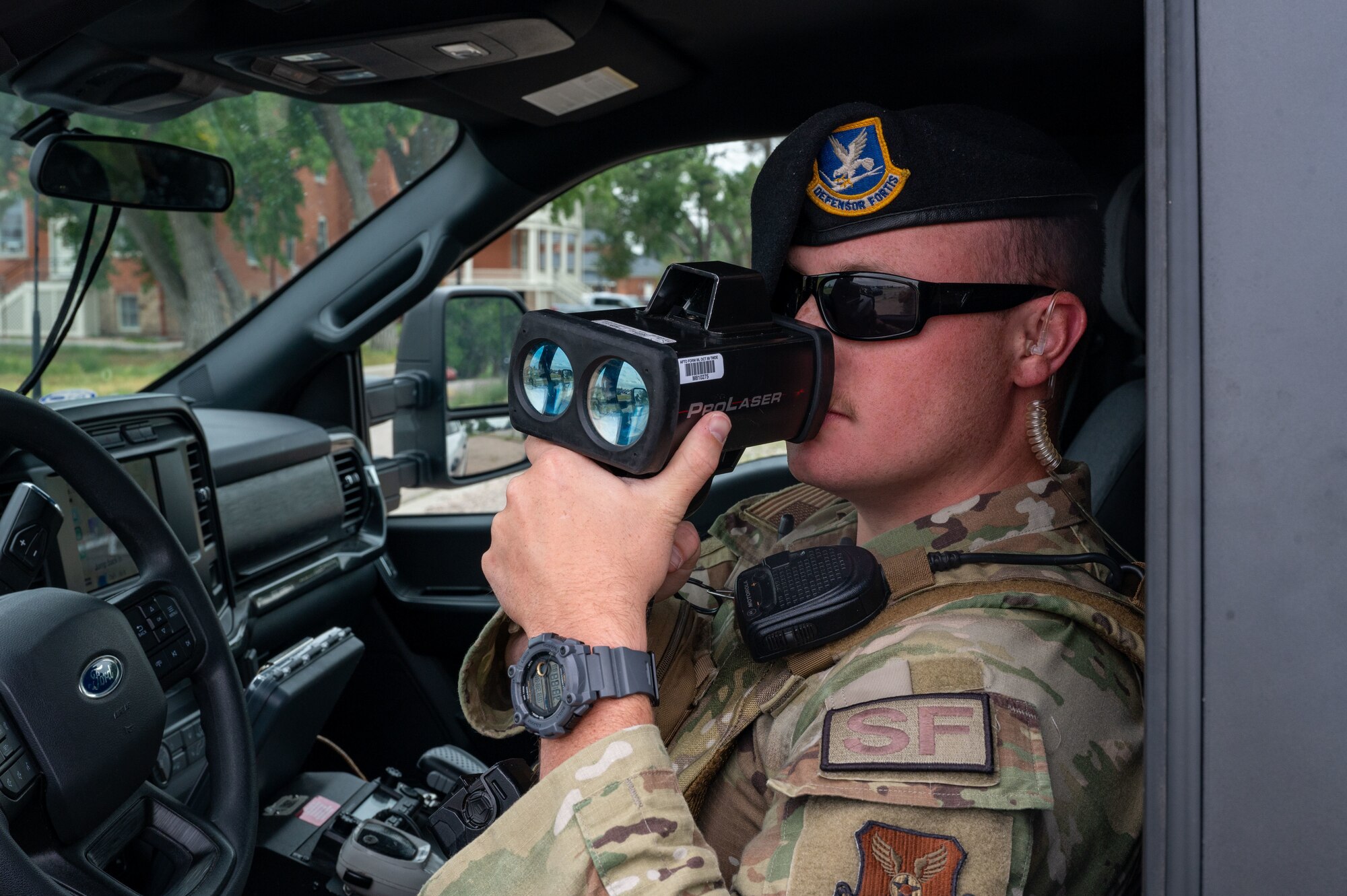 Airman uses radar gun