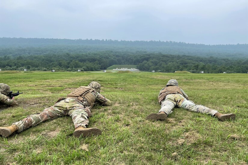 Pennsylvania National Guard members compete in the annual Governor’s Twenty marksmanship competition July 1, 2023, at Fort Indiantown Gap, Pa. (Courtesy photo)