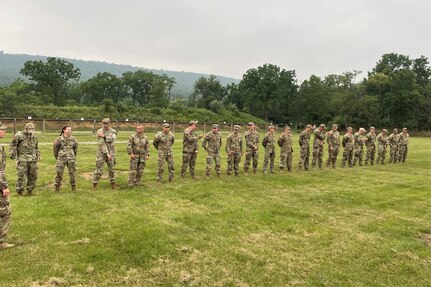 The top 20 shooters pose for a photo at the conclusion of the annual Governor’s Twenty marksmanship competition July 1, 2023, at Fort Indiantown Gap, Pa. (Courtesy photo)