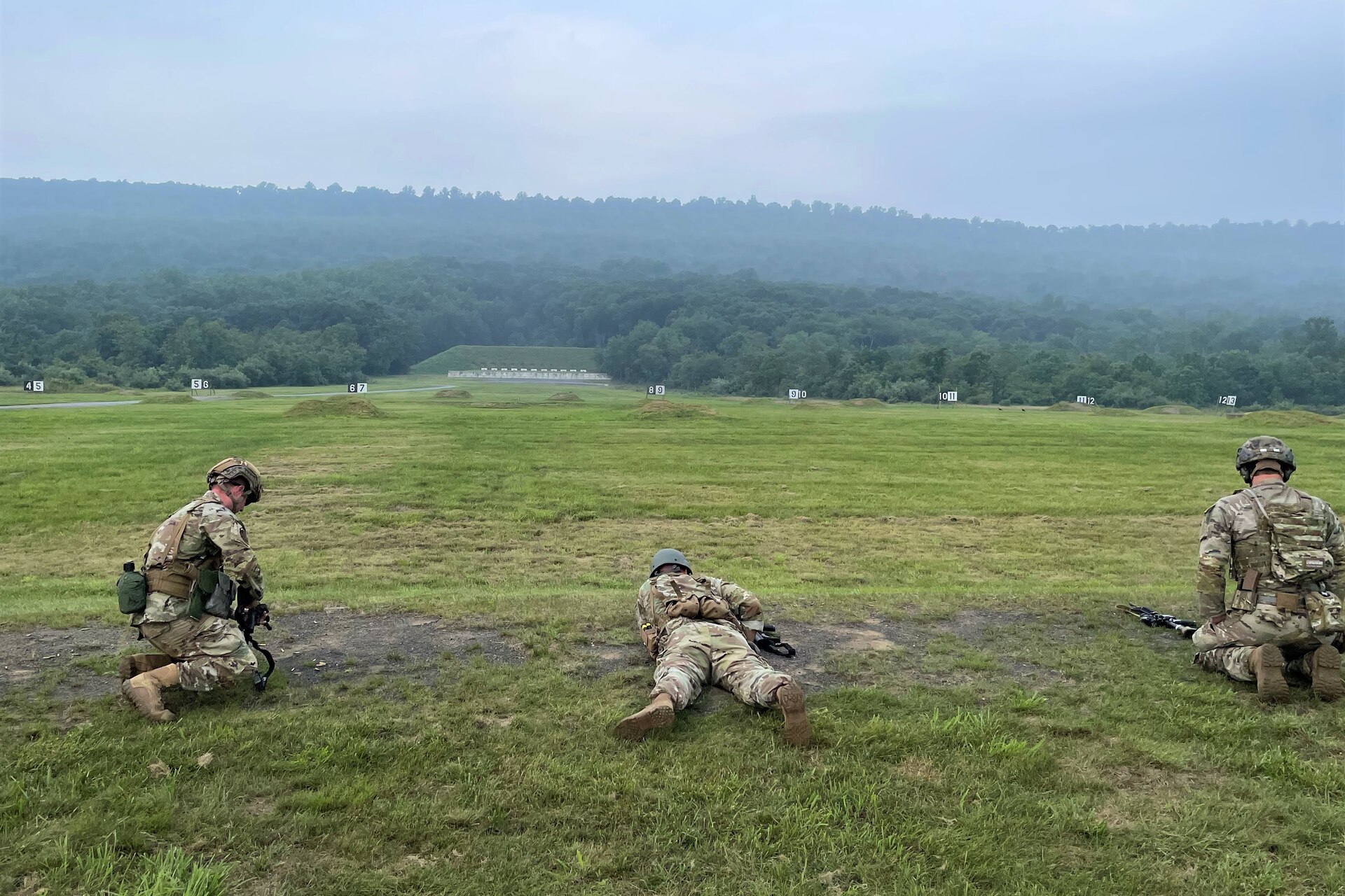 Pennsylvania National Guard members compete in the annual Governor’s Twenty marksmanship competition July 1, 2023, at Fort Indiantown Gap, Pa. (Courtesy photo)