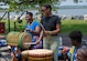 Members from the D.A.Y. Program Hampton Roads – West African Drumming Circle group perform during the Diversity, Equity, Inclusion and Accessibility summer expo at Joint Base Langley-Eustis, Virginia, June 30, 2023.