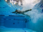 Soldiers in the Army National Guard Best Warrior Competition are tested on their adaptiveness and lethality during the water combat fitness test July 7, 2023 at Joint Base Elmendorf-Richardson, Anchorage, Alaska.