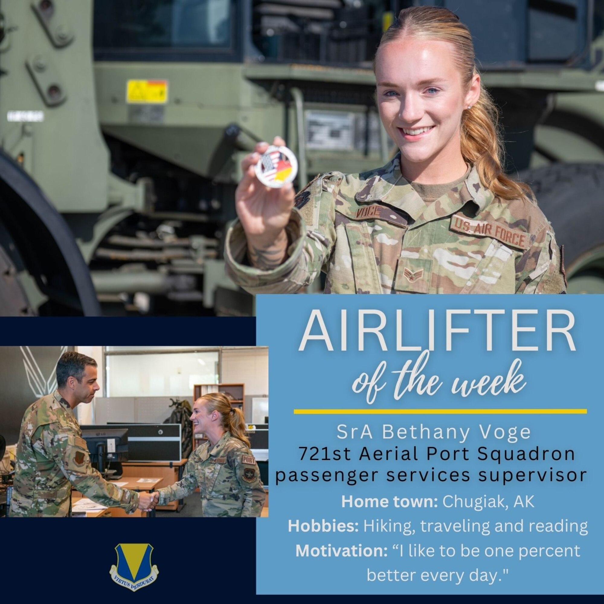 Airman is coined for airlifter of the week
