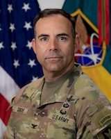 COL Mark Cobos, commander, 1st Space Brigade, OCP 8x10