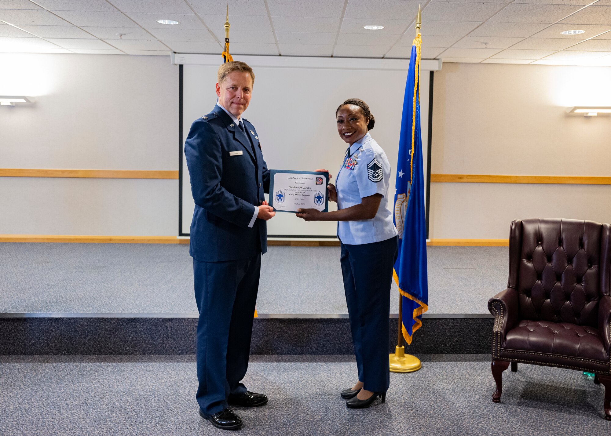 Chief master sergeant is the highest enlisted rank achievable in the USAF and makes up one percent of the enlisted force.
