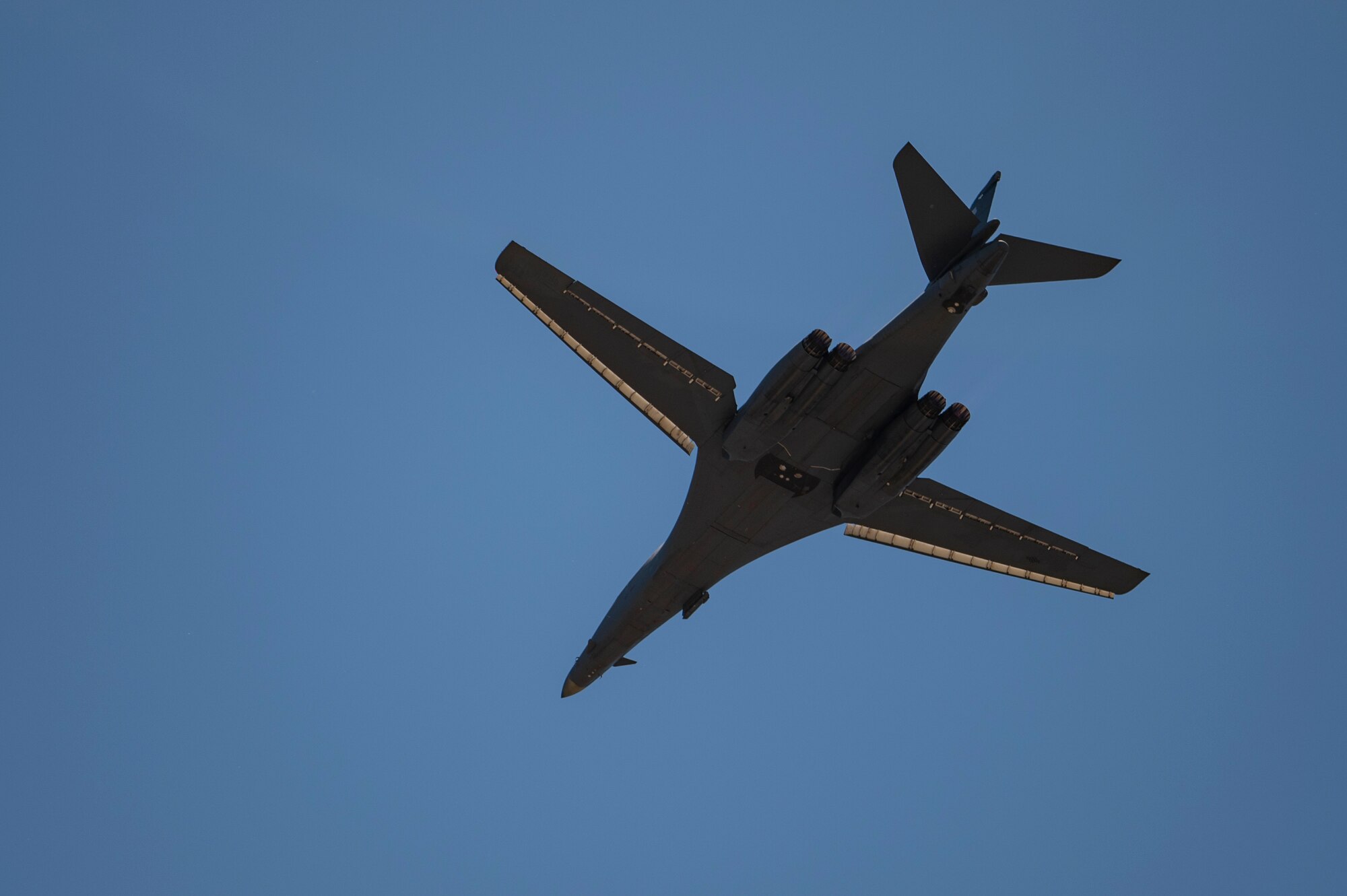 A B-1B Lancer takes off during a fini-flight for U.S. Air Force Col. Kevin Kippie, 7th Bomb Wing vice commander, from Dyess Air Force Base, Texas, June 29, 2023. Kippie served at Dyess from June 11, 2021, to June 16, 2023. While at Dyess, Kippie was committed to excellence as he fostered financial innovation and proposals for the installation, created a Wing Welcome Center for new Airmen and worked in integrated teams to action the wing’s fiscal efforts. (U.S. Air Force photo by Senior Airman Ryan Hayman)