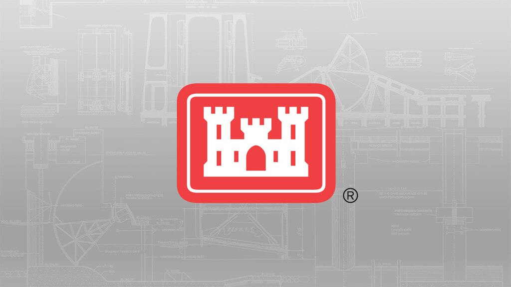 USACE Logo and Schematic Background