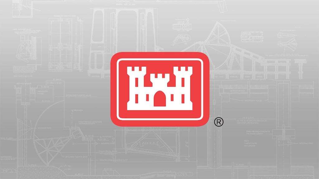 USACE Logo and Schematic Background