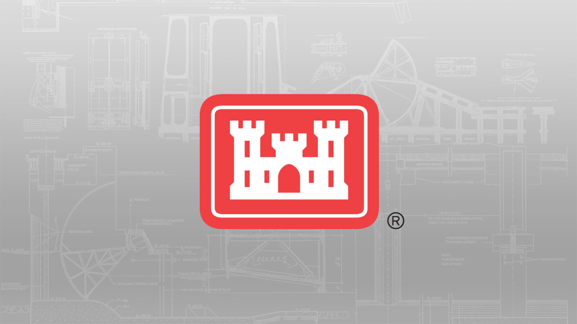 USACE Logo and Schematic Background