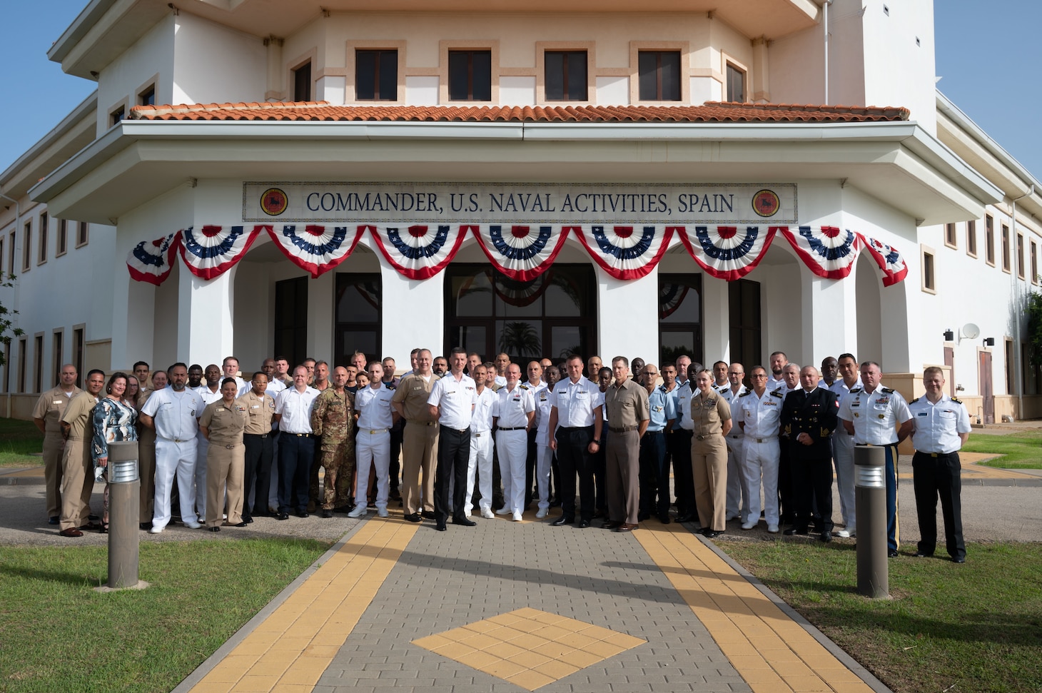 The Europe and Africa Senior Enlisted Leadership Symposium attendees pose for a group photo.