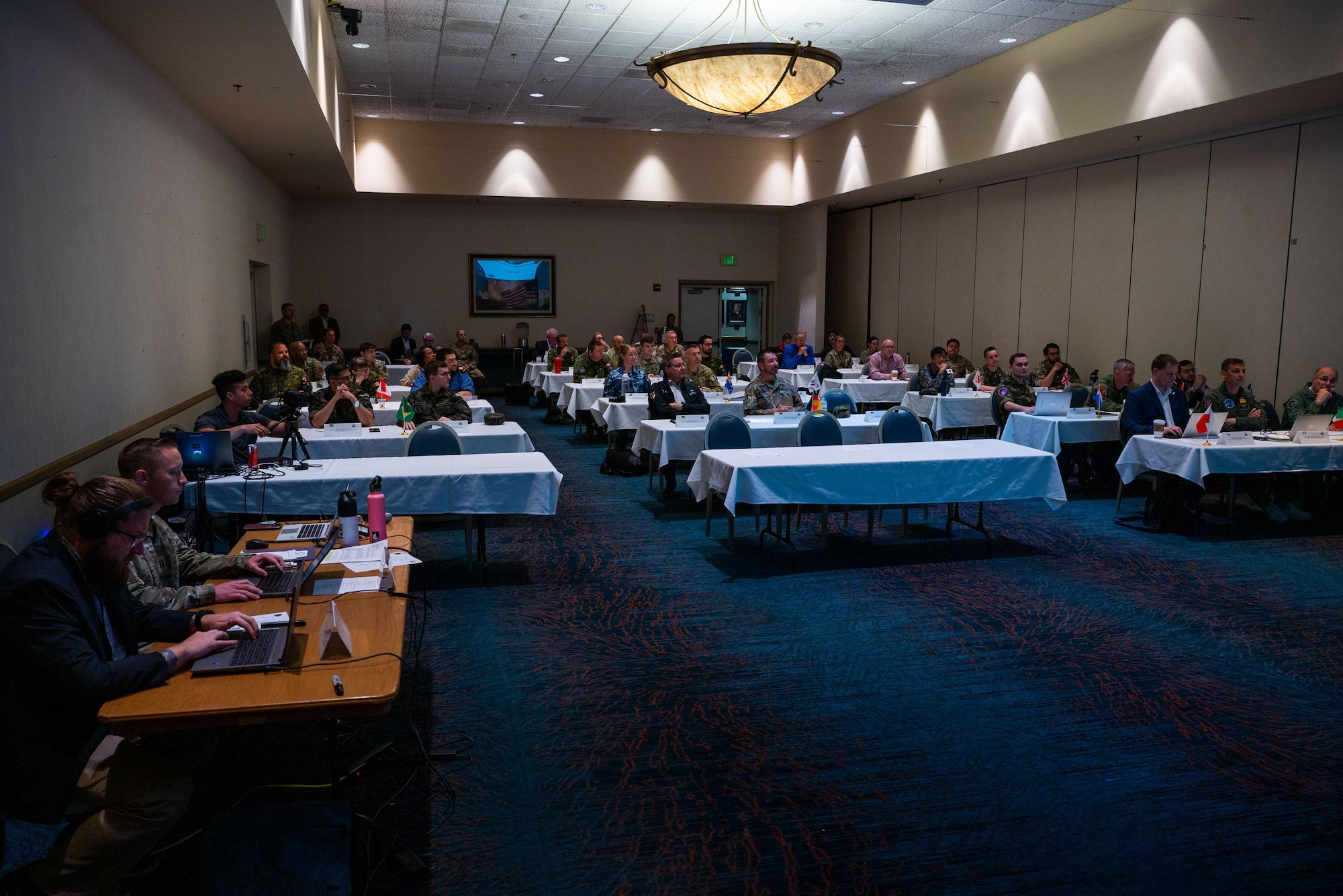 Participants from over 20 nations gather together at the start of the Global Sentinel 2024 Mid-Planning Conference at Vandenberg Space Force Base, Calif., June 29, 2023. Global Sentinel is USSPACECOM’s single largest multinational event and leading security cooperation effort designed to strengthen partnerships with other space-faring nations, improve operational collaboration, and promote responsible behavior in the space domain. (U.S. Space Force photo by Tech. Sgt. Luke Kitterman)