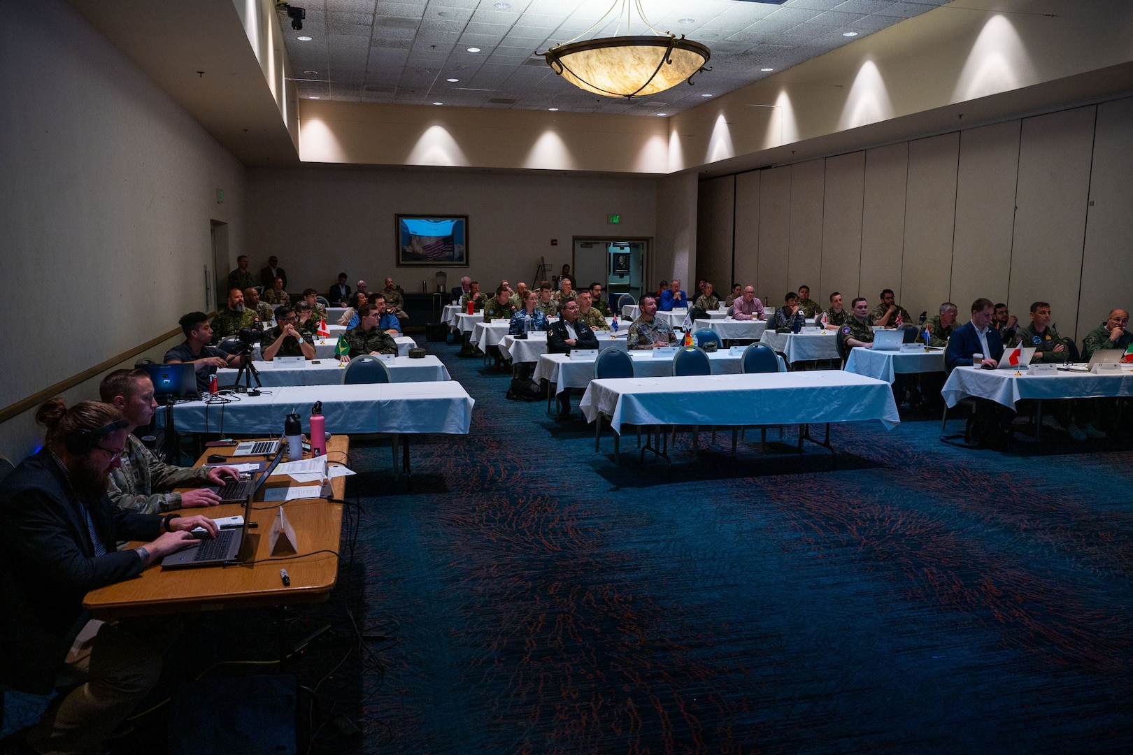 Participants from over 20 nations gather together at the start of the Global Sentinel 2024 Mid-Planning Conference at Vandenberg Space Force Base, Calif., June 29, 2023. Global Sentinel is USSPACECOM’s single largest multinational event and leading security cooperation effort designed to strengthen partnerships with other space-faring nations, improve operational collaboration, and promote responsible behavior in the space domain. (U.S. Space Force photo by Tech. Sgt. Luke Kitterman)