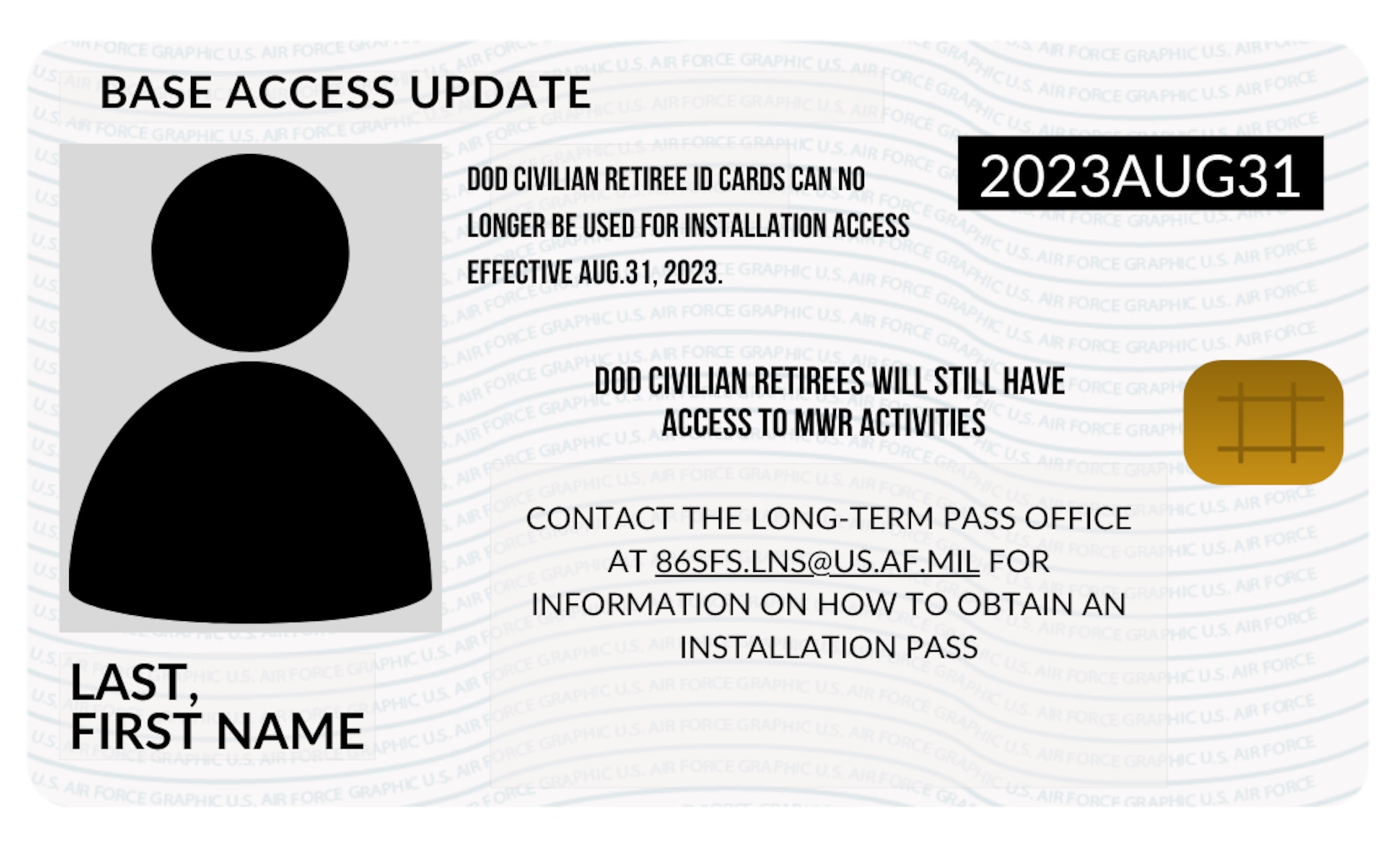 Graphic with a base access update