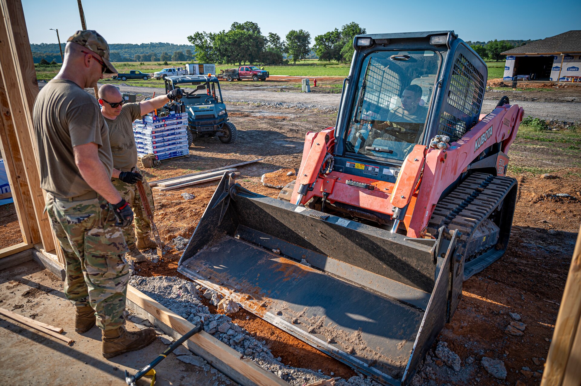 103rd Engineers help build houses for disabled native veterans