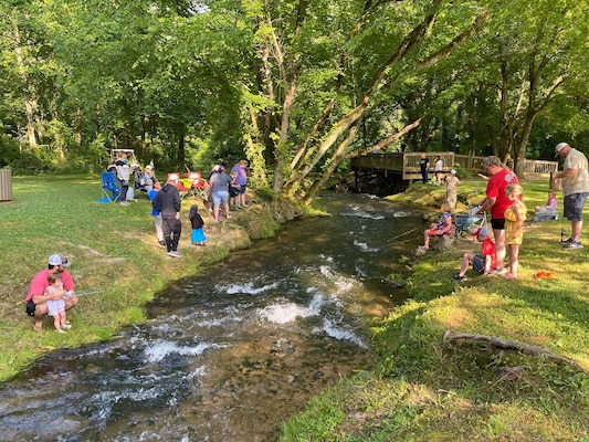 More than 500 kids recently participated in the annual Kids Fishing Rodeo at the Dale Hollow National Fish Hatchery on June 10, 2023, in Celina, Tennessee.