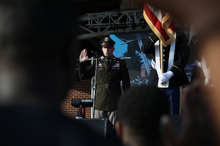 The Cyber Center of Excellence was honored to participate in this year's Thunder Over Evans, a celebration of our Armed Forces. Maj. Gen. Paul Stanton administers the Oath of Enlistment to young men and women of Augusta, Ga.