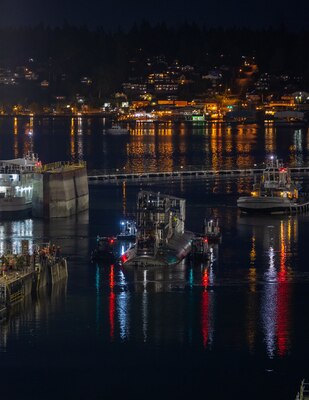 The USS Connecticut (SSN 22) is docked for its Extended Docking Selected Restricted Availability July 12 at Puget Sound Naval Shipyard & Intermediate Maintenance Facility.