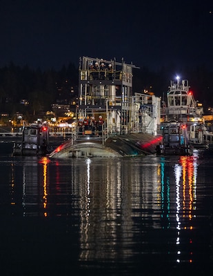 The USS Connecticut (SSN 22) is docked for its Extended Docking Selected Restricted Availability July 12 at Puget Sound Naval Shipyard & Intermediate Maintenance Facility.