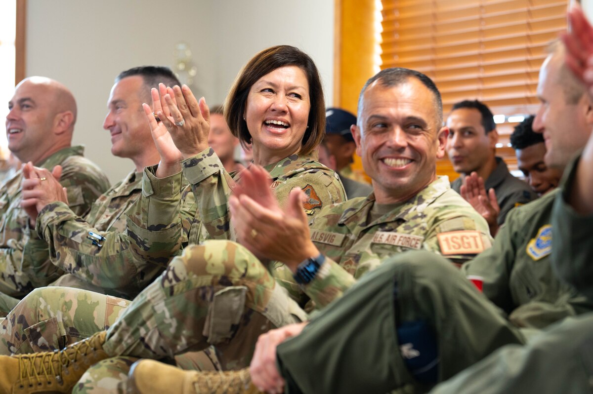 CMSAF at morale event