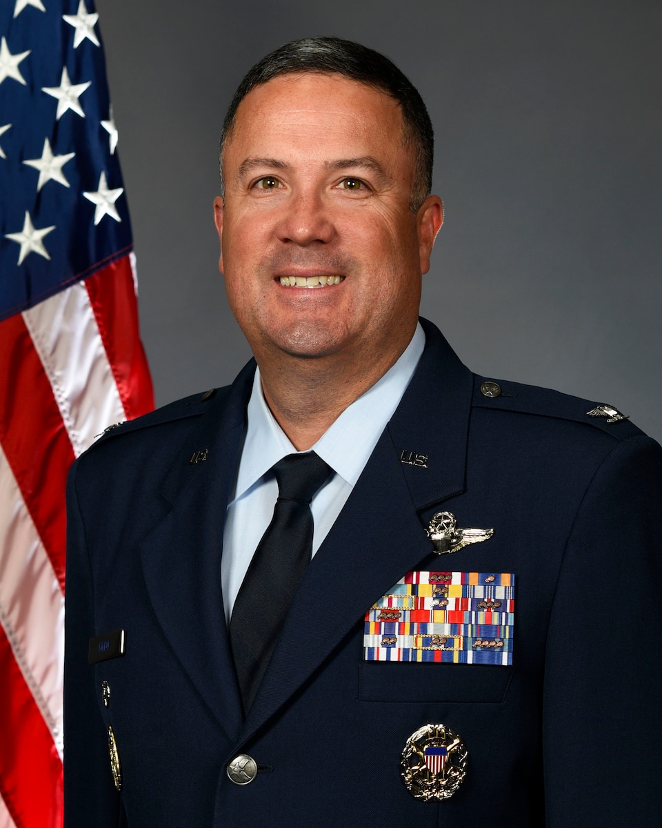 Col. Garret J. Bilbo, 92nd Air Refueling Wing vice commander, official photo. (U.S. Air Force photo by Airman 1st Class Morgan Dailey)
