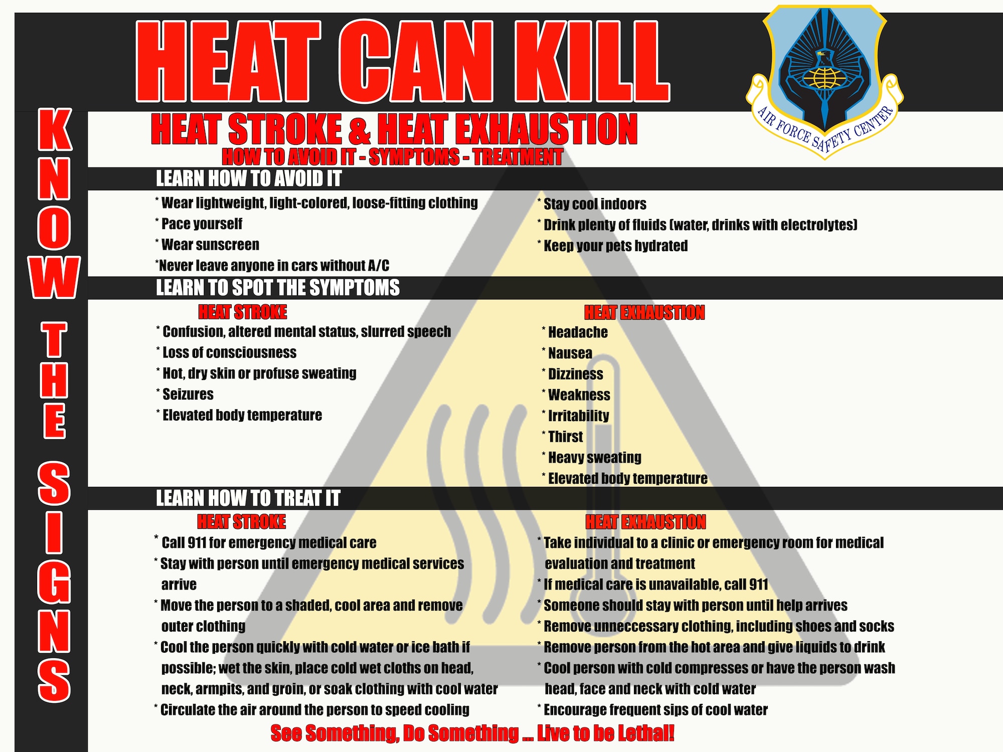 Heat Can Kill - Know the Signs