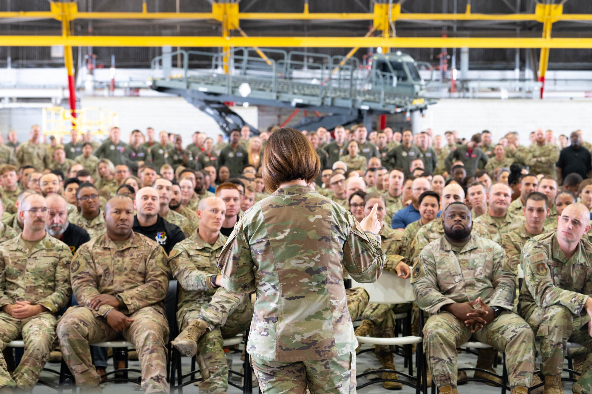 CMSAF speaking at all call
