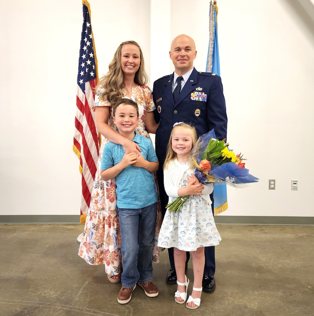 an Air Force officer and his family